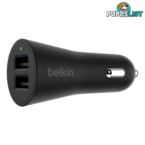 Belkin 24W Boostup 2-Port Car Charger - Black