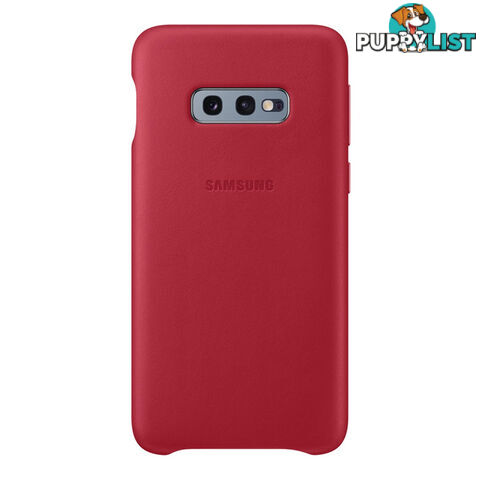 Samsung Galaxy S10e Leather Back Cover - Red