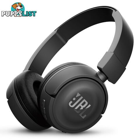 JBL T450BT Wireless On-Ear Headphones - Black - JBLT450BTBLK - Black - 6925281918988