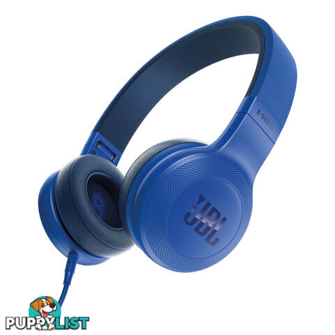 JBL E35 On-Ear Wired Headphones - Blue - JBLE35BLU - Black - 6925281918056