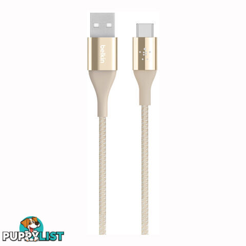 Belkin DuraTek+ Type-C to USB A Cable 1.2m - Gold MPN: F2CU059bt04-GLD