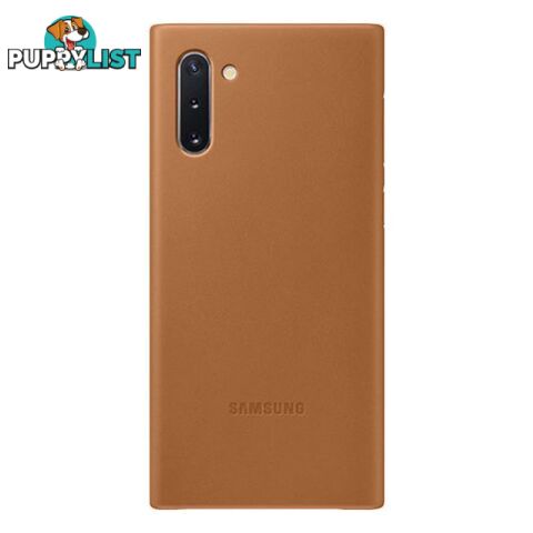 Samsung Galaxy Note 10 Leather Back Cover - Brown