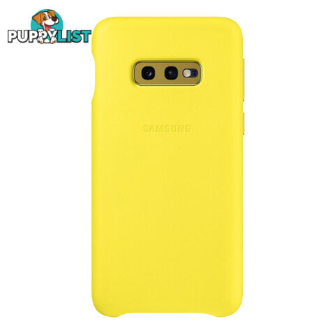 Samsung Galaxy S10e Leather Back Cover - Yellow