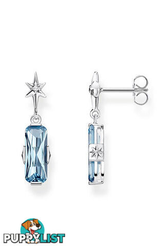 Thomas Sabo Ear Studs Blue Stone With Star TH2107AQ - 4051245474282