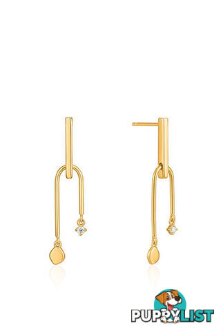 Ania Haie Double Drop Stud Gold Earrings E023-19G - 5052469003509