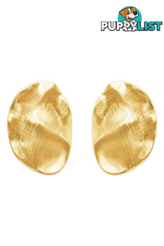 Dansk Copenhagen Alaya Rock Gold Earrings 3H7392