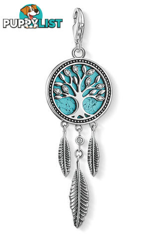 Thomas Sabo Charm Pendant Dreamcatcher Tree Of Love Turquoise CC1844 - 4051245477481