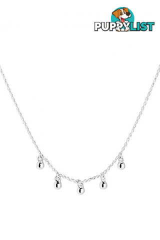 Najo Sterling Silver Chain with Hang Beads Verity Drop Necklace N5743