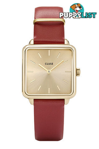 Cluse La Tetragone Deep Red Gold/Gold Watch CL60009 - 8719743371224