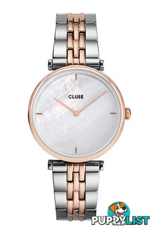 Cluse Triomphe Rose Gold White Pearl/Silver Two Tone Rose Gold Link Watch CW0101208015 - 8719743376106