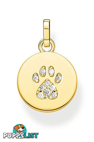 Thomas Sabo Pendant Disc Paw Cat Gold TPE882Y - 4051245475777