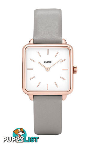 Cluse La Tetragone Rose Gold White/Grey Watch CL60005 - 8718924599952