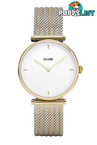 Cluse Triomphe Gold Bicolor Mesh Watch CL61002 - 8718924599983