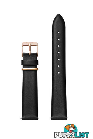 Cluse 16mm Watch Strap Black/Rose Gold Loop CLS603 - 8719743371330