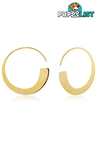 Ania Haie Geometry Slim Hoop Earrings E005-01G - 5052469201240