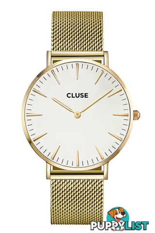 Cluse La Boheme Mesh Gold/White Watch CW0101201009 - 8719743373341