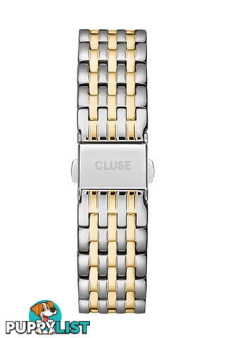 Cluse 18mm Watch Strap Silver Gold Two Tone Link CS1401101081 - 8719743376342