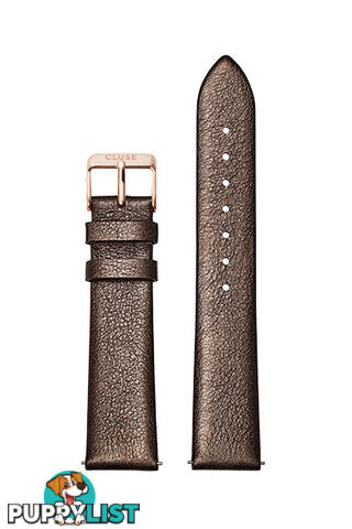 Cluse 18mm Watch Strap Chocolate Brown Metallic/Rose Gold CS1408101058 - 8719743375376