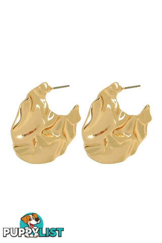 Dansk Copenhagen Ripple Gold Earrings 3C2249