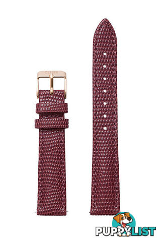 Cluse 16mm Watch Strap Burgundy Lizard/Rose Gold CLS380 - 8719743371422