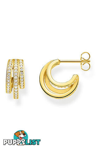 Thomas Sabo Hoop Earrings Gold Rings TCR652Y - 4051245474145