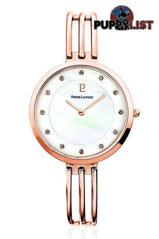 Pierre Lannier Liberty Pearl/Rose Gold bangle Watch 016M999