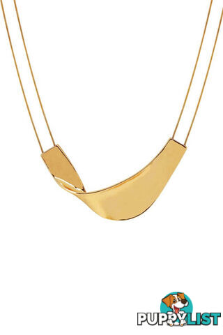 Dansk Copenhagen Wave Gold Necklace 9C6489