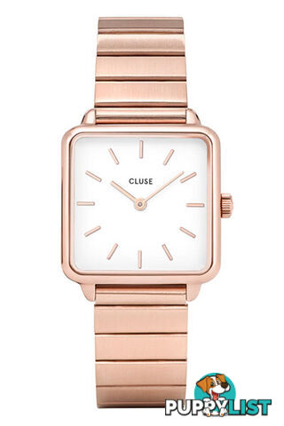 Cluse La Tetragone Single Link Rose Gold/White CL60024S - 8719743372351