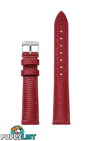 Cluse 16mm Watch Strap Deep Red Lizard/Silver CLS381 - 8719743371439