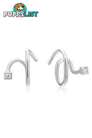 Ania Haie Twist Square Sparkle Earrings E023-06H - 5052469003257