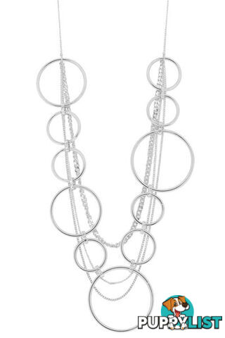 Dansk Copenhagen Infinity Long Multi Silver Necklace 9C6484