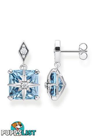 Thomas Sabo Ear Studs Blue Stone With Star TH2108AQ - 4051245474220