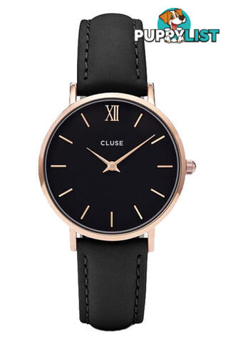 Cluse Minuit Rose Gold Black/Black Watch CW0101203013 - 8719743373600