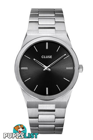 Cluse Vigoureux Mens Silver Black/Silver Link Watch CW0101503004 - 8719743376045