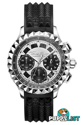 Thomas Sabo Men's Watch Rebel At Heart Chronograph Silver Black TWA0357 - 4051245469080