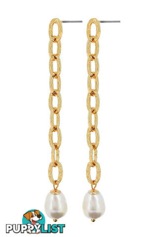 Dansk Copenhagen Audrey Link Gold Earrings 3C2247