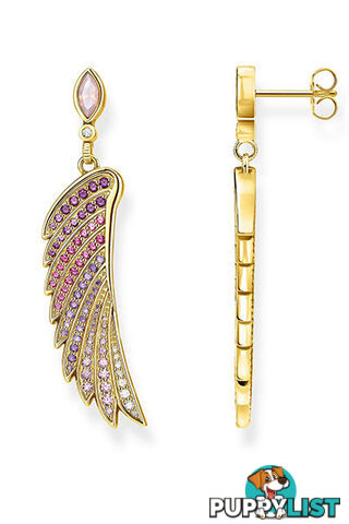 Thomas Sabo Earrings Bright Gold-coloured Hummingbird Wing TH2103Y - 4051245474398