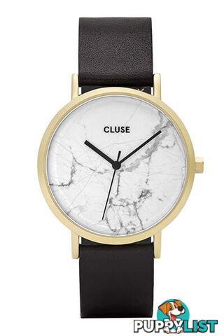 Cluse La Roche Gold White Marble/Black Watch CL40003 - 8718924593974