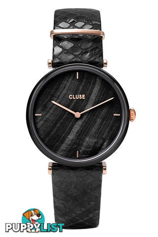 Cluse Triomphe Black Black Pearl/Black Python Leather Watch CW0101208012 - 8719743375246