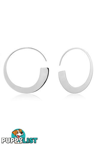 Ania Haie Geometry Slim Hoop Earrings E005-01H - 5052469201257