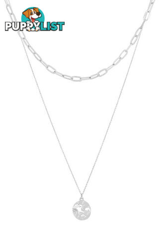 Dansk Copenhagen Ripple Chain 2 in 1 Silver Necklace 9A9005