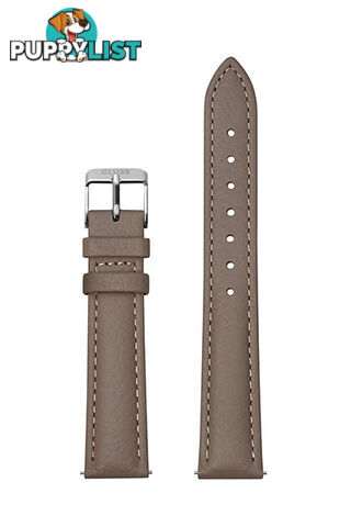 Cluse 16mm Watch Strap Taupe/Silver Leather CS1408101082 - 8719743376359