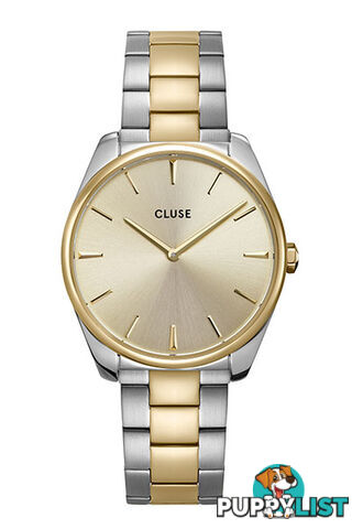 Cluse Feroce Silver/Soft Gold Two Tone Link Watch CW0101212004 - 8719743376243