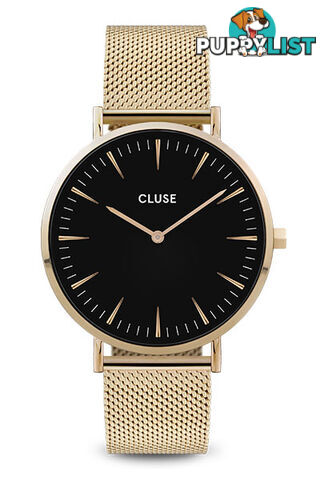 Cluse La Boheme Mesh Gold/Black Watch CW0101201014 - 8719743373396