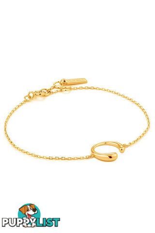 Ania Haie Luxe Curve Bracelet  B024-01G - 5052469002878