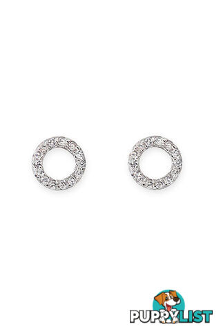 Bianc Cz Open Circle Stud 10100131