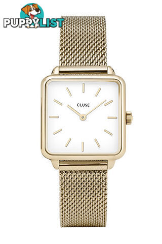 Cluse La Tetragone Gold Mesh Watch CL60002 - 8718924599921