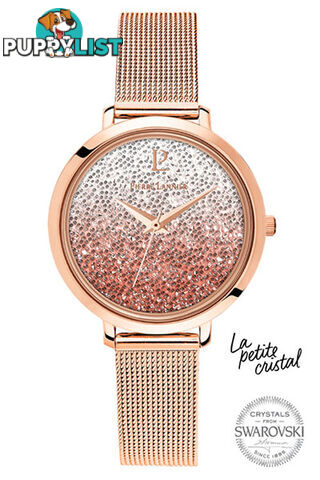 Pierre Lannier La Petite Cristal Rose Gold Pink Gradient Swarovski Dial/Rose Gold Mesh Watch 108G958