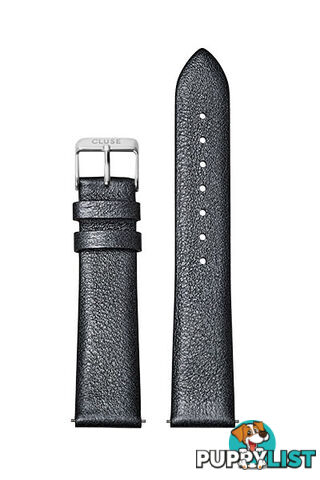 Cluse 18mm Watch Strap Dark Grey Metallic/Silver CS1408101059 - 8719743375383