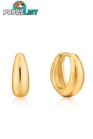 Ania Haie Luxe Huggie Hoop Earrings E024-03G - 5052469002939